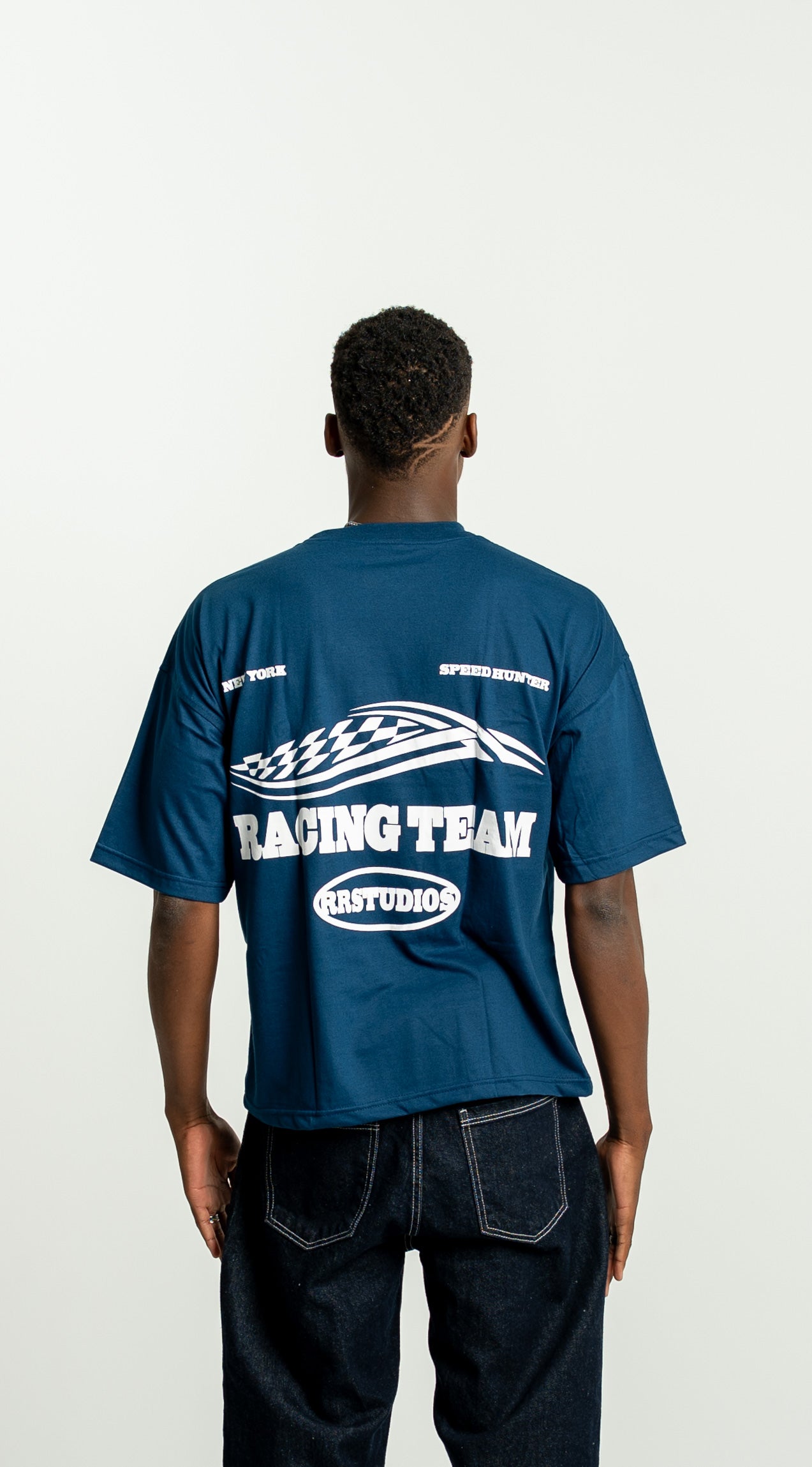 “Racing” Tee Petrol Blue