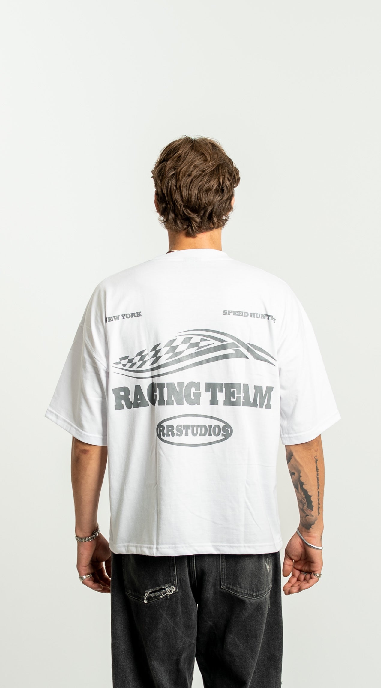 “Racing” Tee White