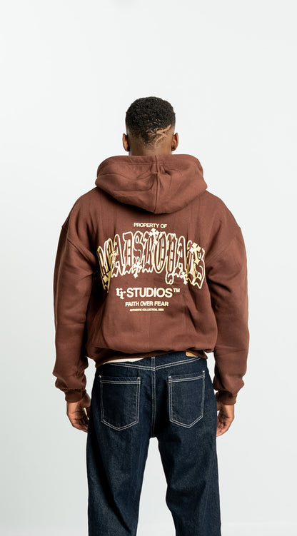 “Cross” Zipper Cocoa Brown