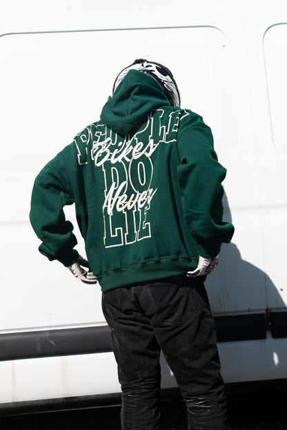“BIKES NEVER LIE” DARK EMERALD