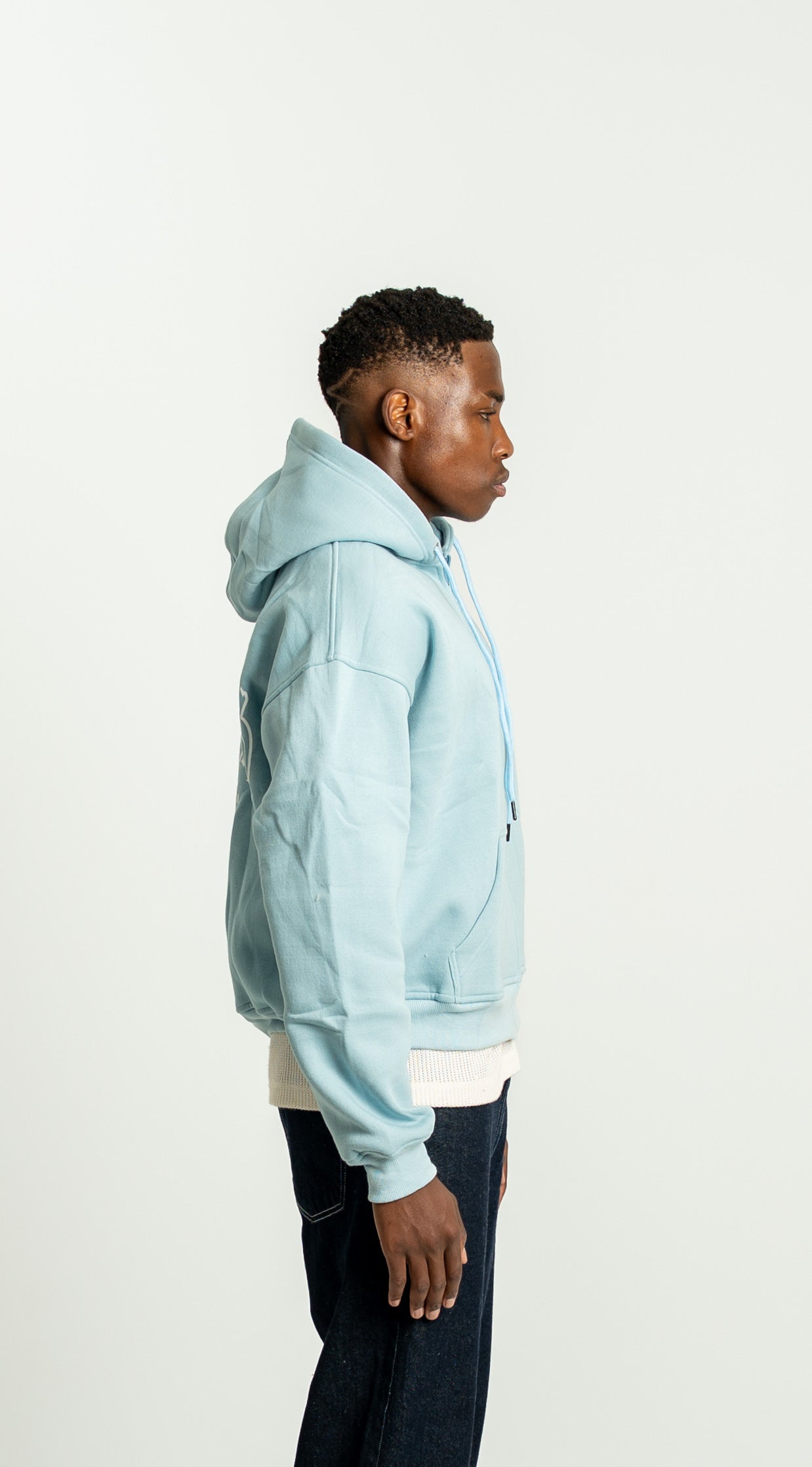 “Cross” Zipper Babyblue