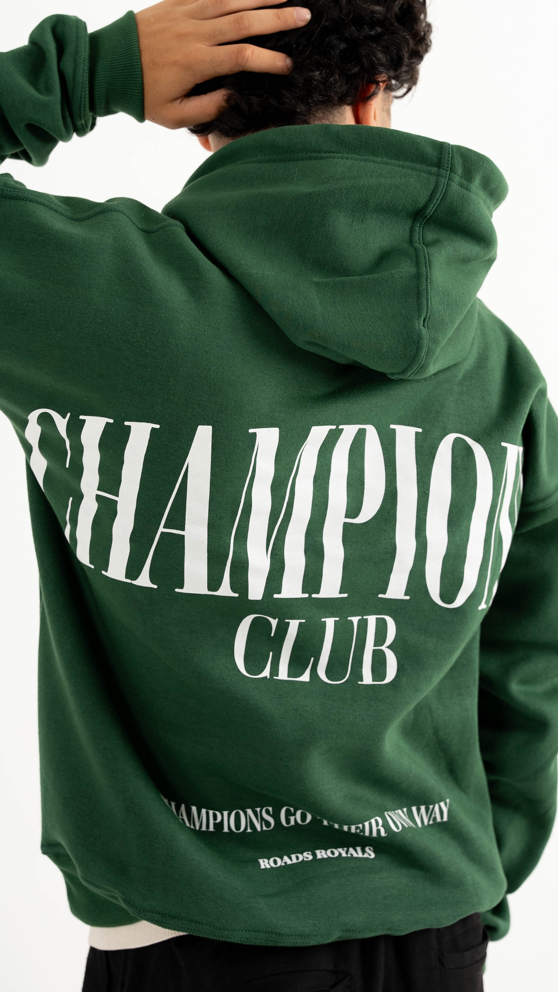 „C-Club“ hoodie forest green