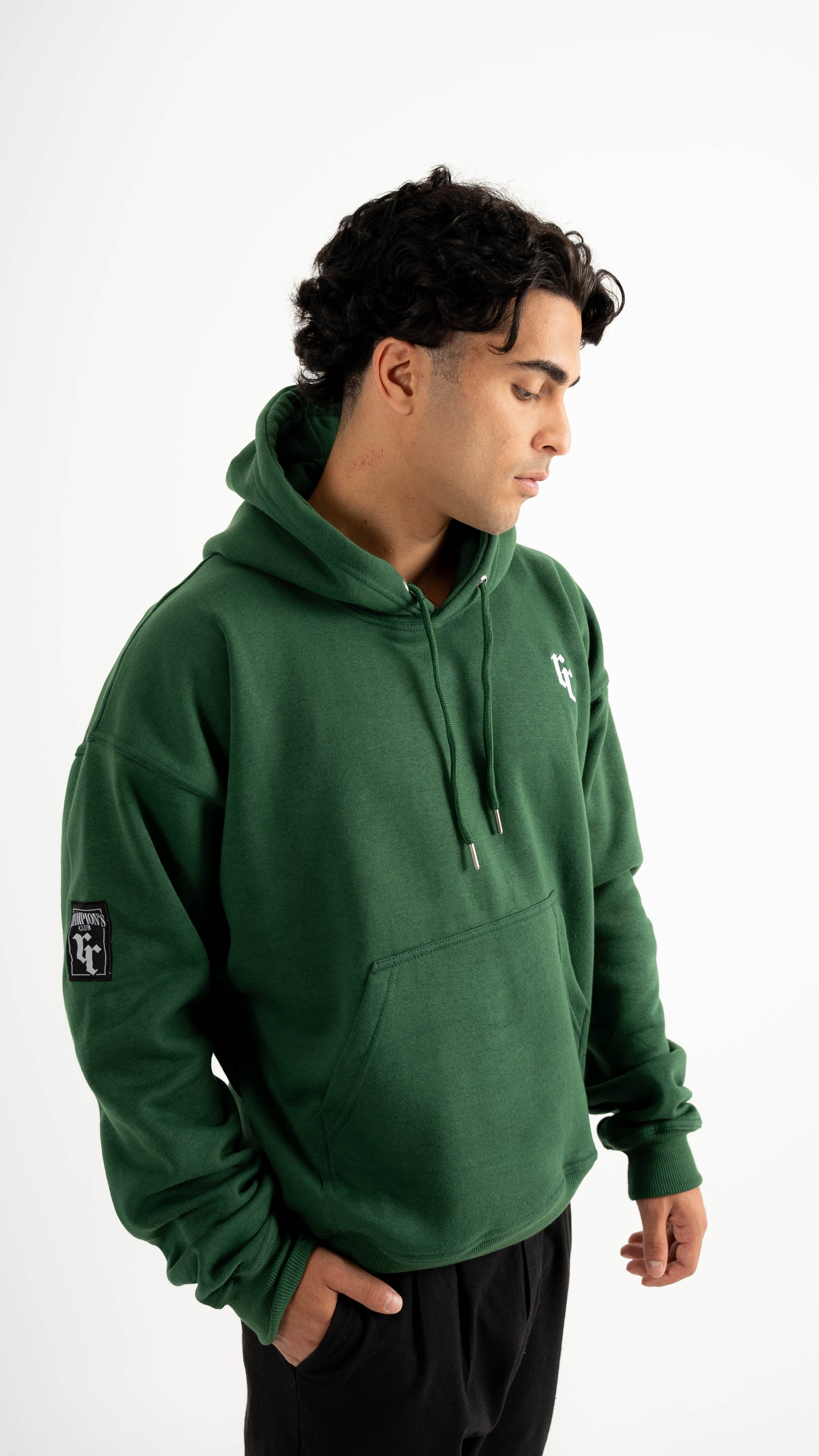 „C-Club“ hoodie forest green