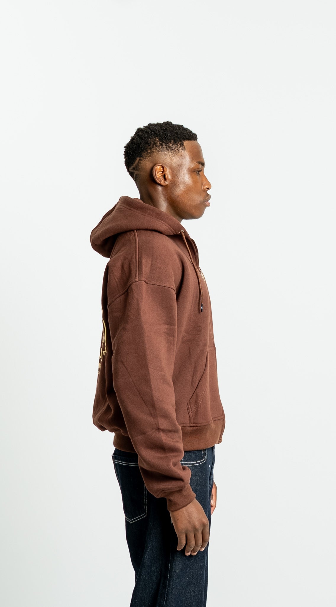 “Cross” Zipper Cocoa Brown