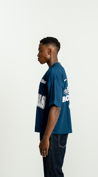 “Racing” Tee Petrol Blue