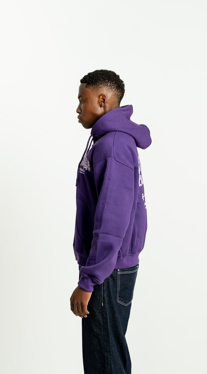 “Cross” Zipper Dark Purple