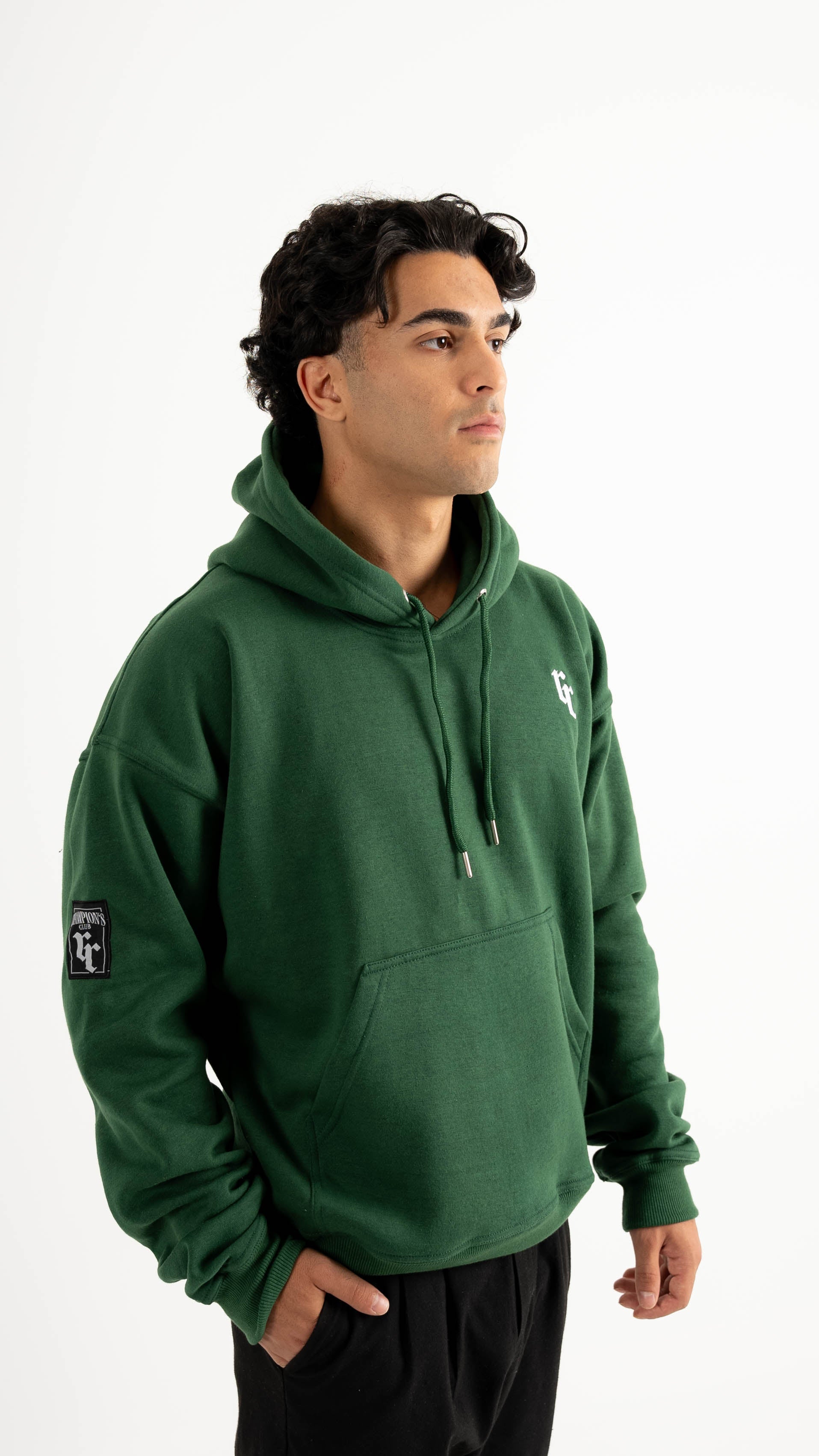 „C-Club“ hoodie forest green