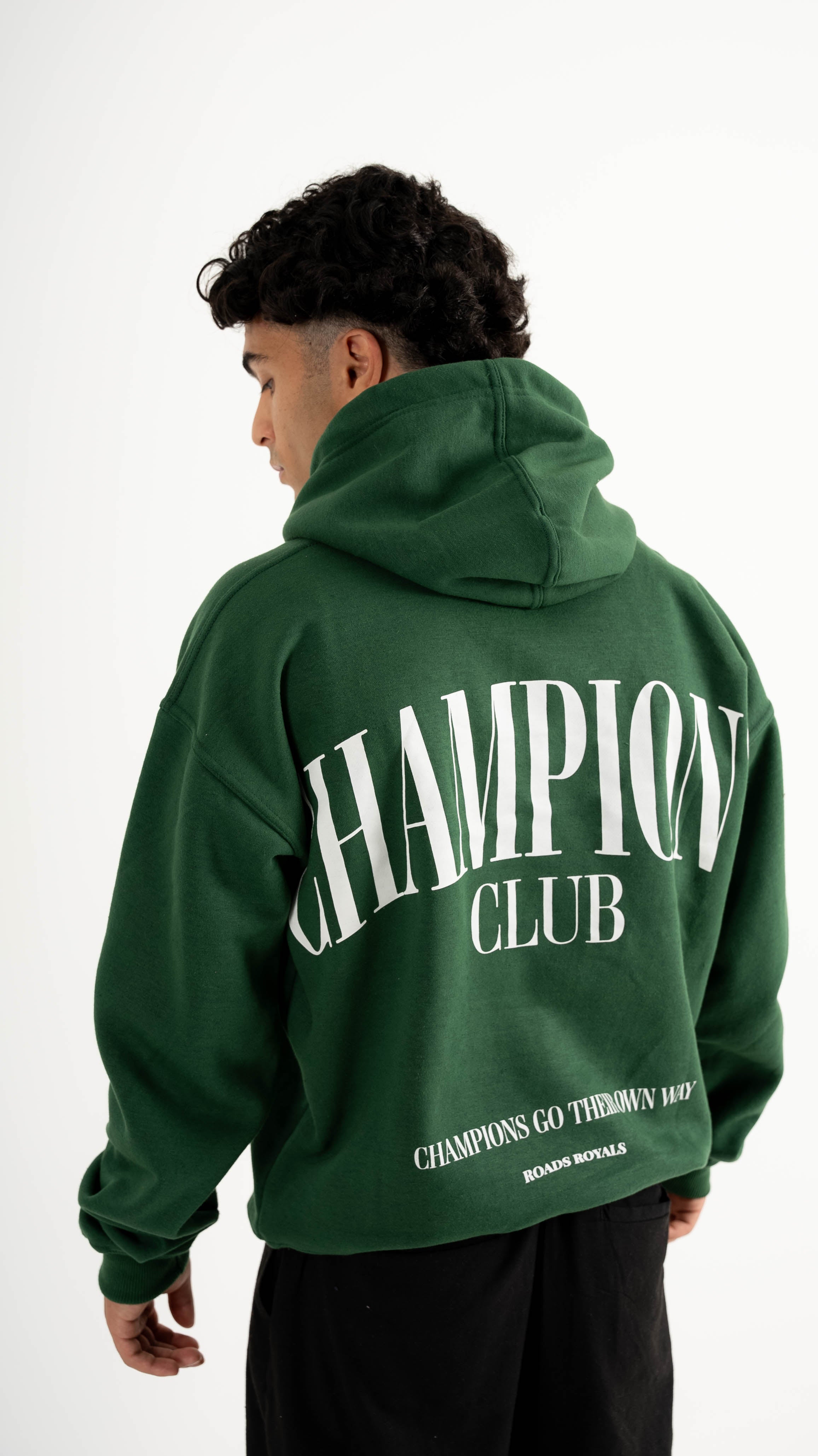 „C-Club“ hoodie forest green