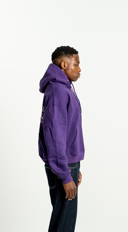 “Cross” Zipper Dark Purple