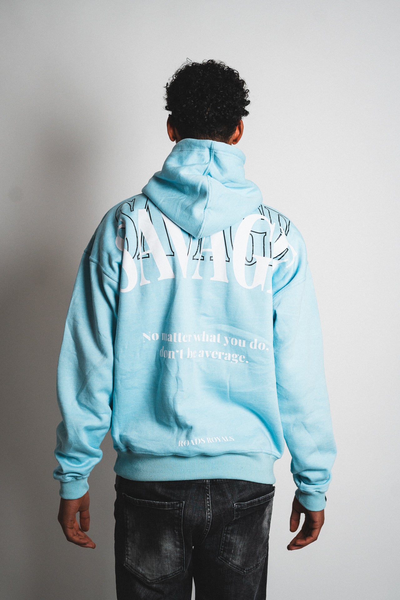 „Savage“ Hoodie babyblue